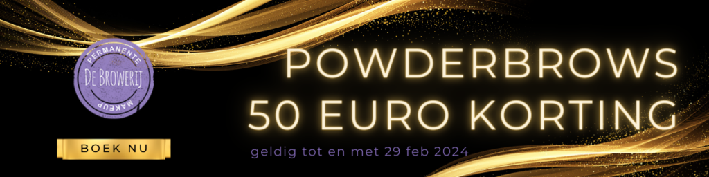 powderbrows 50 euro korting de browerij
